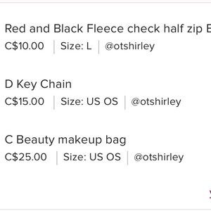 Red and Black Fleece Check Half Zip